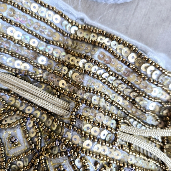 Sequin Beaded Satin India Wedding Drawstring Evening Prom Crossbody Shou… - Picture 4 of 6